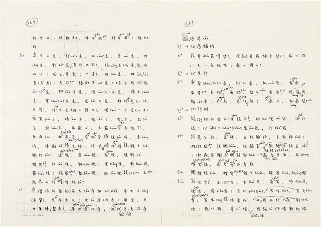 《實用台語小字典》手稿（1991年4月）藏品圖，第192張