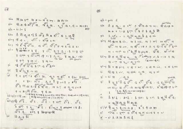 《實用台語小字典》手稿（1991年4月）藏品圖，第42張