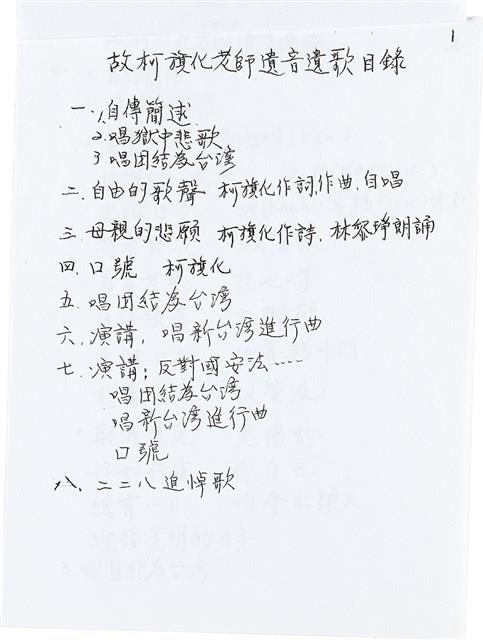 柯旗化追思相關資料藏品圖，第2張