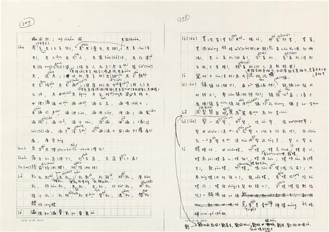 《實用台語小字典》手稿（1991年4月）藏品圖，第112張