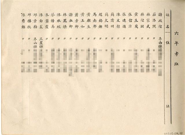 邱採霞廣興國民學校第六屆畢業紀念冊藏品圖，第12張