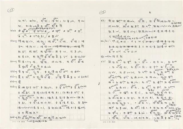 《實用台語小字典》手稿（1991年4月）藏品圖，第96張