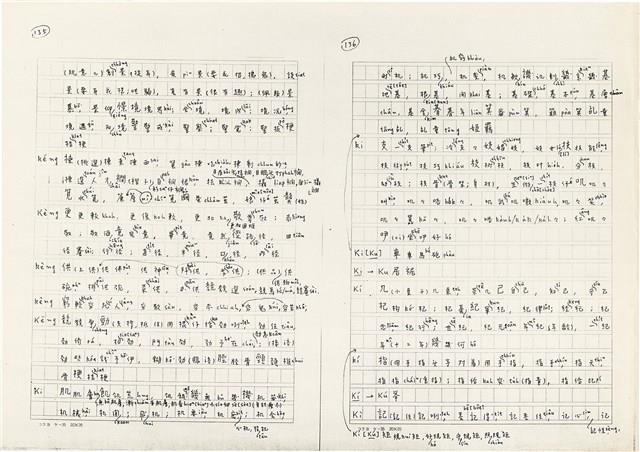 《實用台語小字典》手稿（1991年4月）藏品圖，第76張
