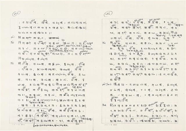 《實用台語小字典》手稿（1991年4月）藏品圖，第156張