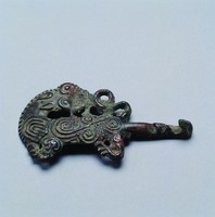 螭龍銅帶鉤藏品圖，第1張