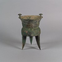 饕餮紋銅斝藏品圖，第2張