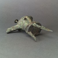 青銅獸面紋爵杯　　骨董品、古美術、旧家蔵出し、縁起物、お守り、希少、入手困難 青銅獸面紋爵杯 骨董品、古美術、旧家蔵出し、縁起物、お守り