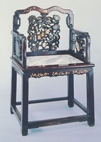 檀木嵌大理石太師椅藏品圖，第1張