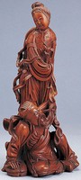 Boxwood sculpture of a figure Collection Image, Figure 2, Total 2 Figures