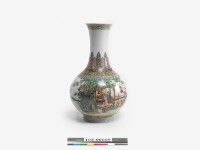 五彩嬰戲圖球形長頸瓶藏品圖，第2張