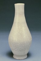 暗花橄欖瓷瓶藏品圖，第1張
