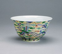 黃地龍鳳紋碗藏品圖，第1張