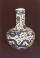 青花雙龍花卉天球瓶-國立歷史博物館-藏品資料-74-00308