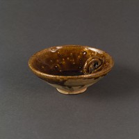長沙窯青褐釉碗式油燈藏品圖，第4張