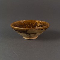 長沙窯青褐釉碗式油燈藏品圖，第5張