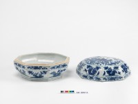 青花花鳥八角盒藏品圖，第6張
