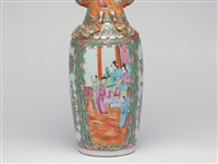 廣彩開光人物花鳥雙耳瓶藏品圖，第3張