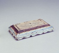 青花瓷硯藏品圖，第1張