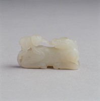 白玉「馬上封侯」擺件藏品圖，第1張