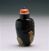 墨晶鼻煙壺藏品圖，第1張