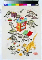 麻雀嫁女(鄉土警世年畫)藏品圖，第1張