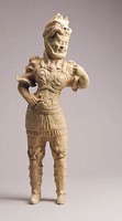 白釉彩繪武士俑-國立歷史博物館-藏品資料-80-00077