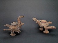 Gray pottery duck-shaped container with colors Collection Image, Figure 2, Total 6 Figures