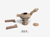 Gray pottery duck-shaped container with colors Collection Image, Figure 5, Total 6 Figures