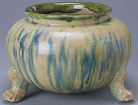 唐三彩藍彩三足爐藏品圖，第2張