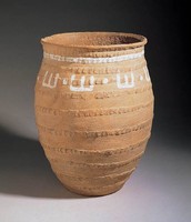 Earthenware jar with white painted coil decoration. Collection Image, Figure 2, Total 4 Figures