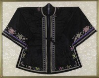黑緞繡花女上衣藏品圖，第1張