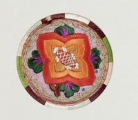 茶花彩繡茶墊藏品圖，第1張