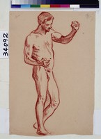 男性人體素描藏品圖，第1張