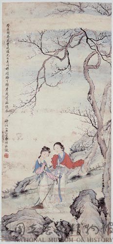 梅下掃花圖藏品圖，第1張