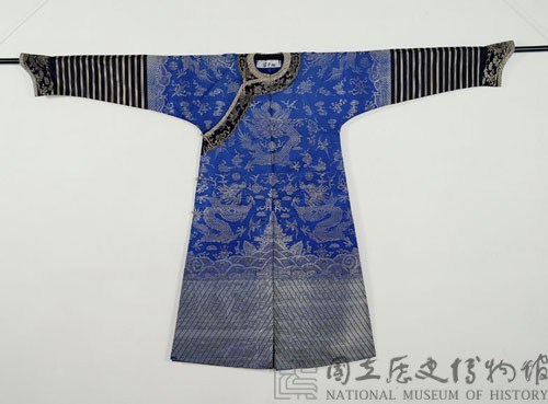 藍銀妝花蟒袍藏品圖，第1張