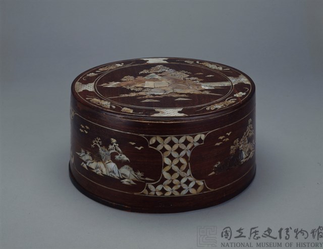 螺鈿山水圓盒藏品圖，第1張