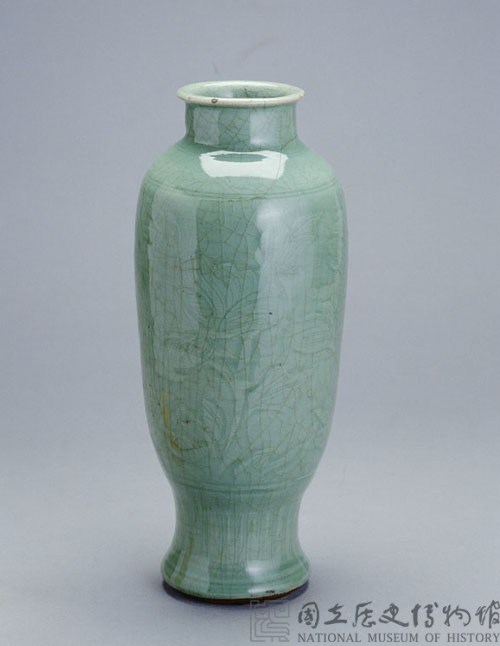 冬青釉碎紋花瓶藏品圖，第1張