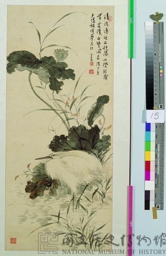 秋荷白鷺藏品圖，第2張
