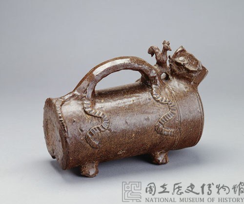 青釉鳥虎紋夜壺藏品圖，第1張