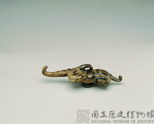 鎏金人獸銅帶鉤藏品圖，第1張
