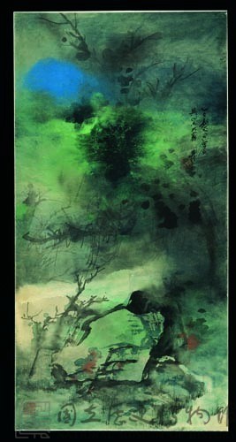 青綠潑墨山水藏品圖，第1張