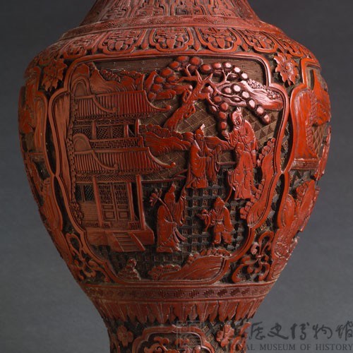 剔紅大花瓶藏品圖，第10張