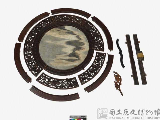 紅木嵌大理石插屏藏品圖，第2張