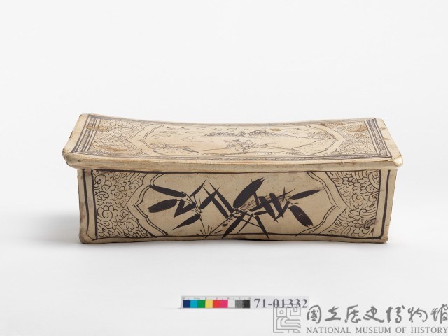 磁州窯白地鐵繪張家瓷枕藏品圖，第1張