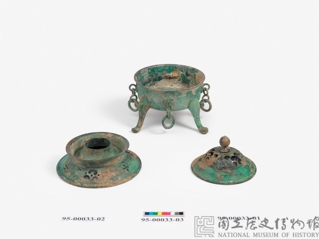 青銅四足提鍊薰爐藏品圖，第3張
