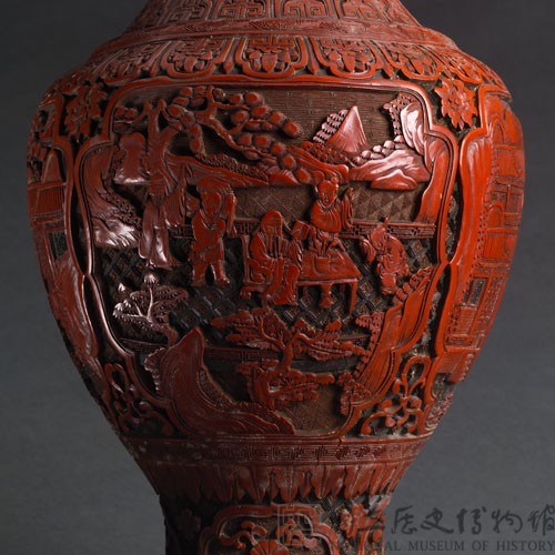剔紅大花瓶藏品圖，第9張