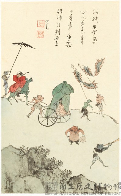 鍾馗馴鬼圖－髯君嫁妹圖藏品圖，第2張