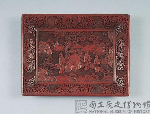 剔紅長方盤藏品圖，第1張