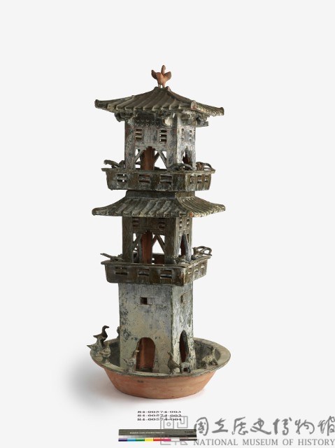 Green glaze pottery watchtower Collection Image, Figure 3, Total 3 Figures