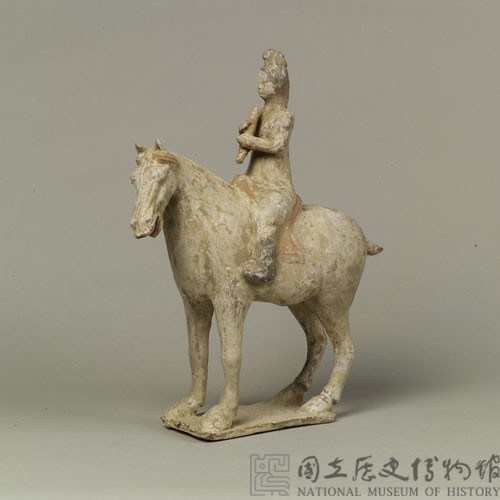 加彩人騎馬樂器俑藏品圖，第21張